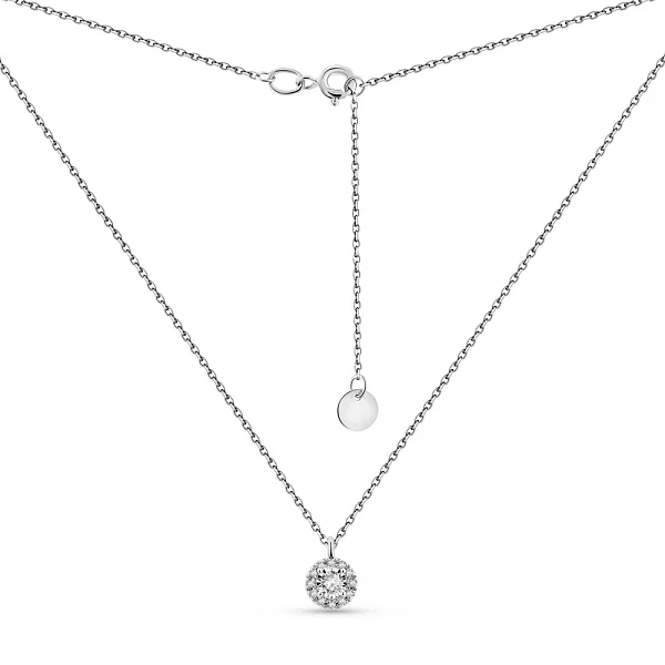 White gold necklace with diamonds