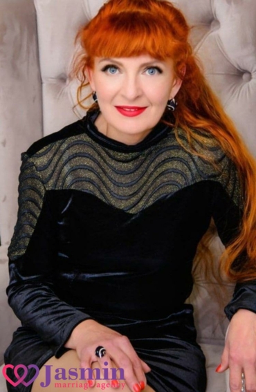 Olga from Berdyansk (62 y.o., Blue Eyes, Red Hair, Widowed) - photo 1